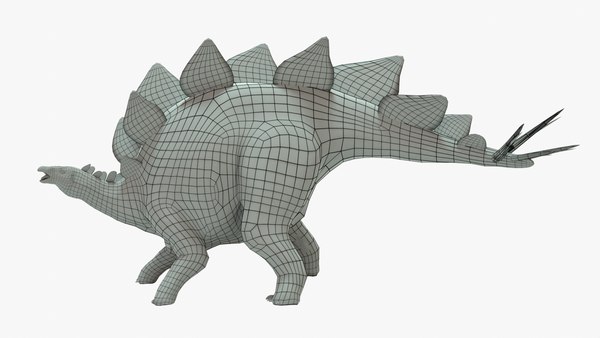 Stegosaurus Rigged Basemesh Skeleton Modelo 3D - TurboSquid 2070229