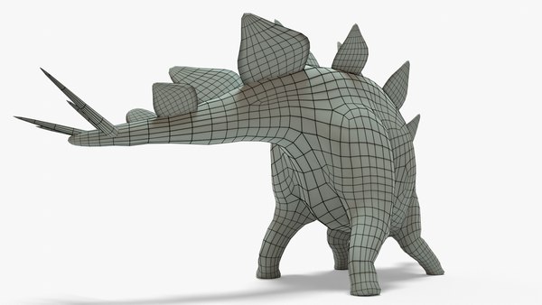 Stegosaurus Rigged Basemesh Skeleton Modelo 3D - TurboSquid 2070229