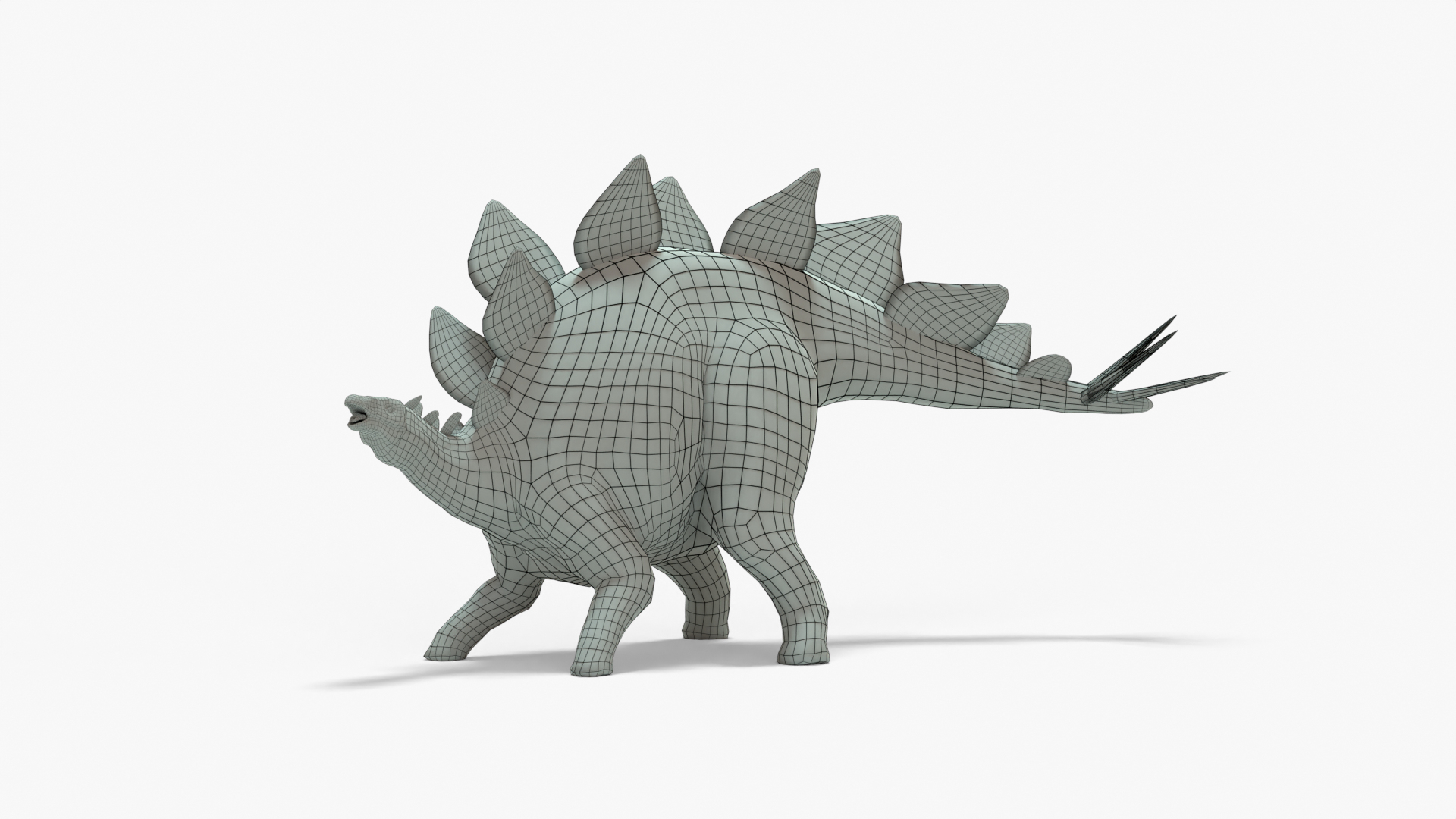 Stegosaurus Rigged Basemesh Skeleton Modelo 3D - TurboSquid 2070229