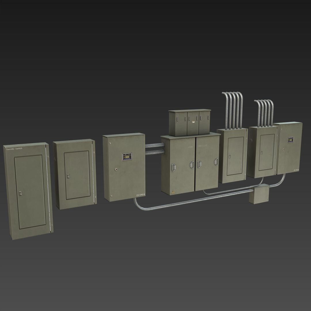 3d model electrical boxes