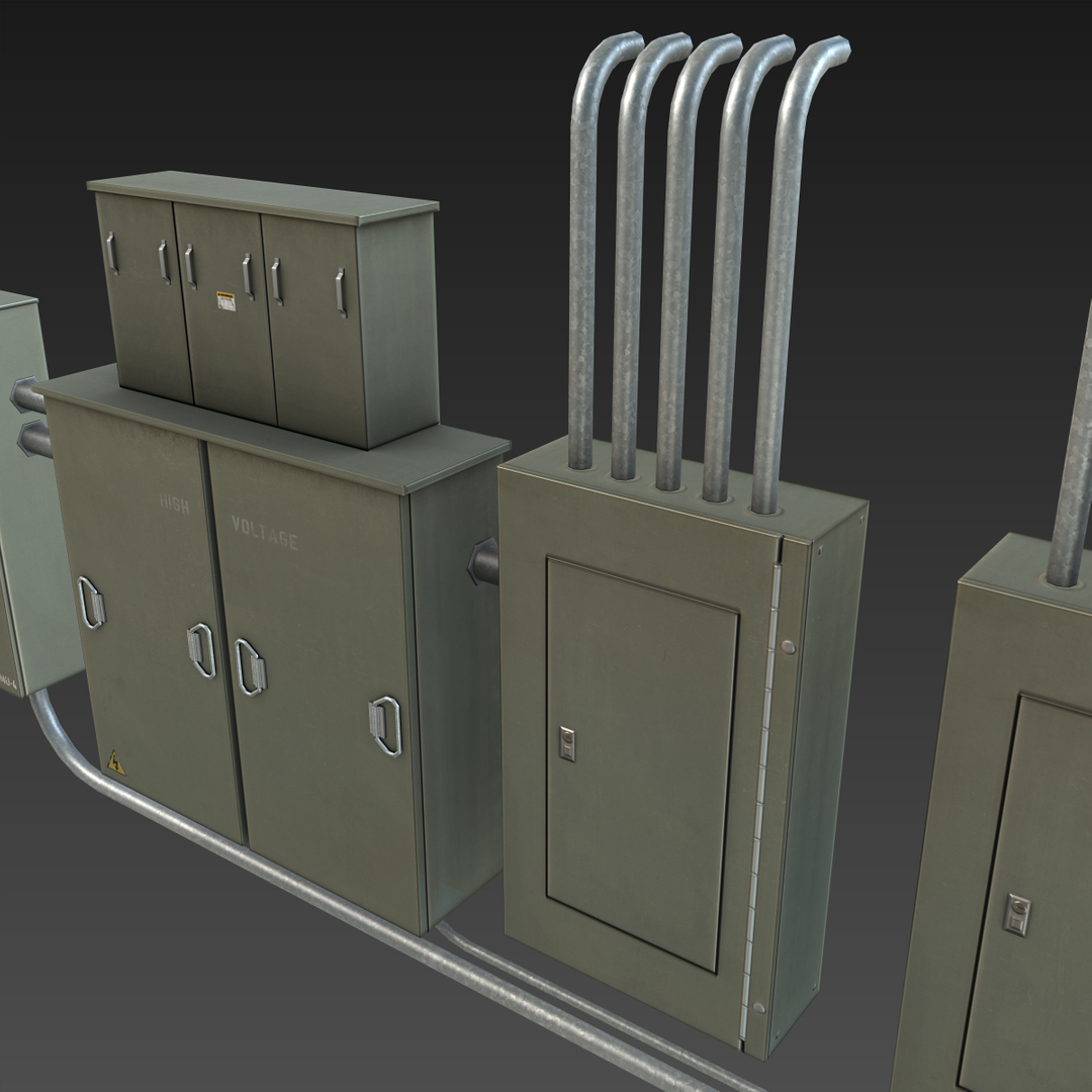3d model electrical boxes