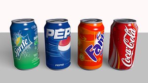 soda drinks 3D model
