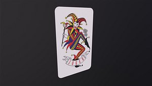 3D Poker Cards Clubs Joker model