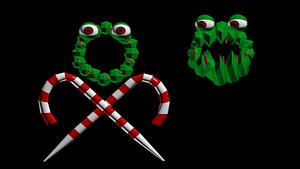 3D Spooky Wreath model