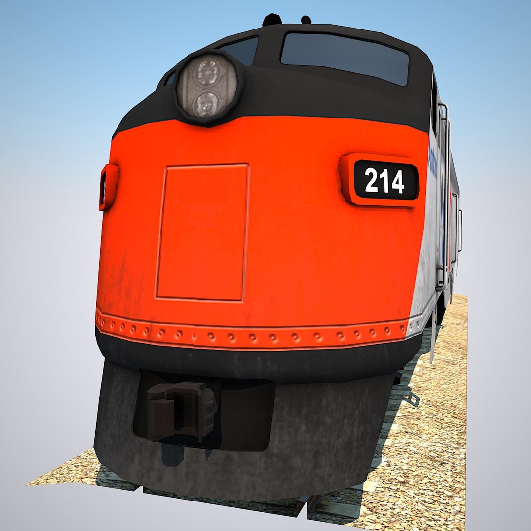 3D Model Diesel Locomotive Railroad Train - TurboSquid 1378347