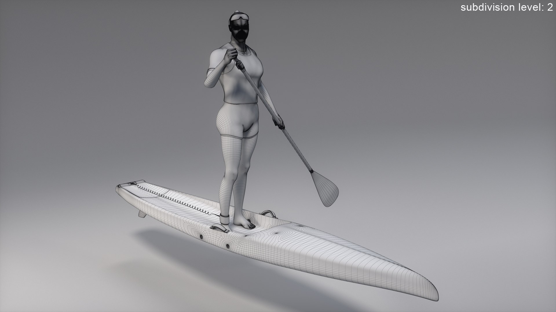 Female Sup Racer Animated HQ 3D - TurboSquid 2089933