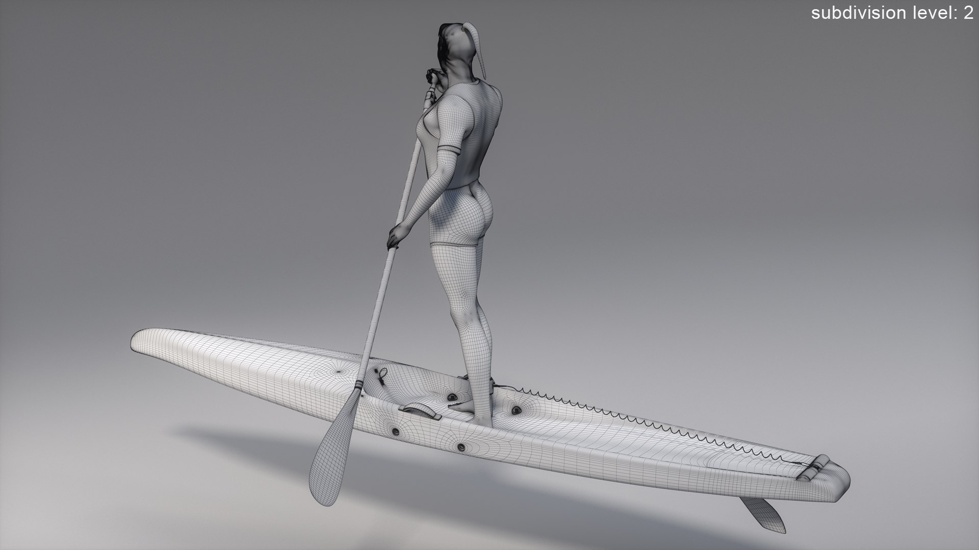Female Sup Racer Animated HQ 3D - TurboSquid 2089933