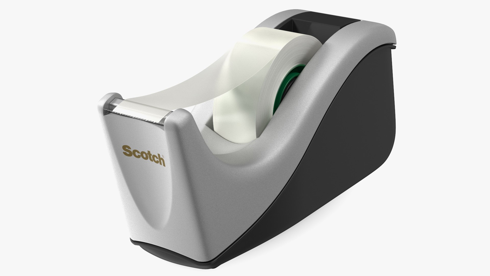 Scotch C60ST Desk Tape Dispenser White 3D model preview