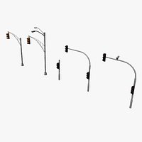 Low Poly Trafficlights Collection