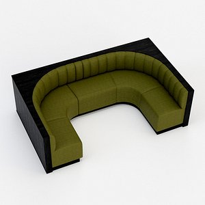architectural visualization bench upholstered model