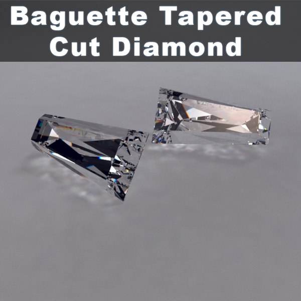 Baguette Taper Cut Diamond Modelo 3D - TurboSquid 751819