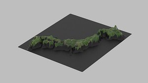 Japan Map Country 3D model