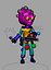 Pink Alien Cartoon