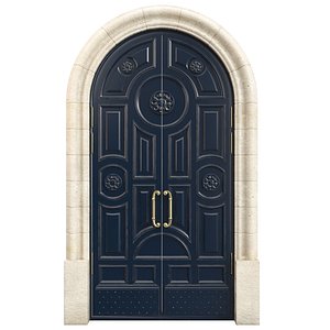 3D model Entrance classic door 130