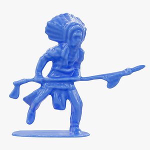 Plastic Native American Warrior Toy 03 model