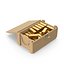 Caja y lingotes de oro
