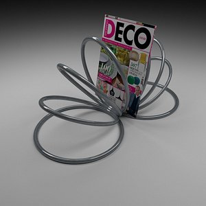 steel magazine rack 3D model