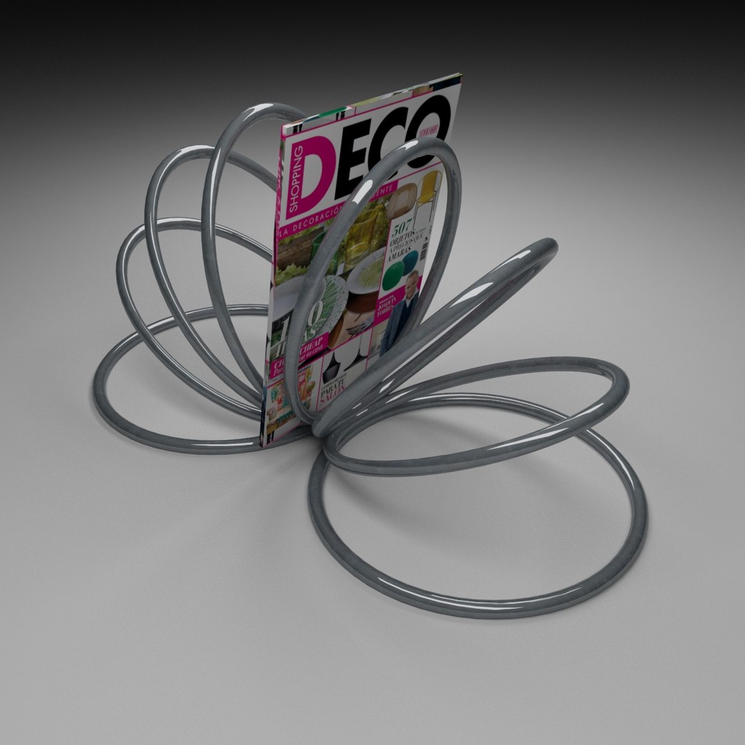 Steel magazine rack 3D model - TurboSquid 1266248