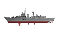 INS Mumbai Class Destroyer Indian Navy -  Low Polygon
