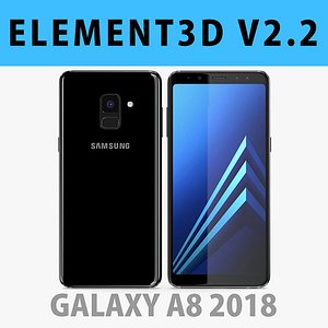 E3D - Samsung Galaxy A8 2018 Black model