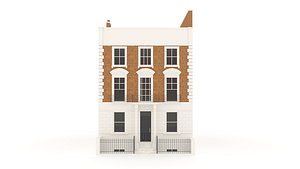 London Town House -City  Town Building- Textures included - 3D asset 3D model