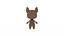 3D Cartoon Ratel v002 character model