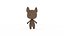 3D Cartoon Ratel v002 character model