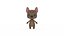 3D Cartoon Ratel v002 character model