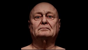 3D model Retopologized Head Scan Riley Evans