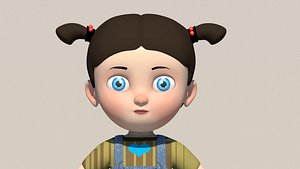 3D cute gir girl model