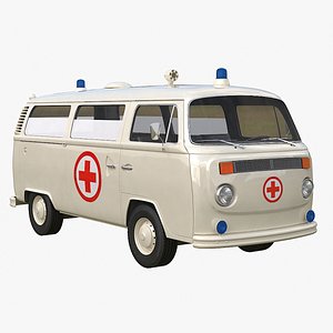 vintage ambulance 3d model