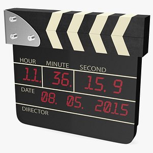 3D Open Digital Movie Clapboard