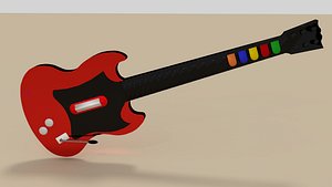 Guitar Hero Controller 3D model