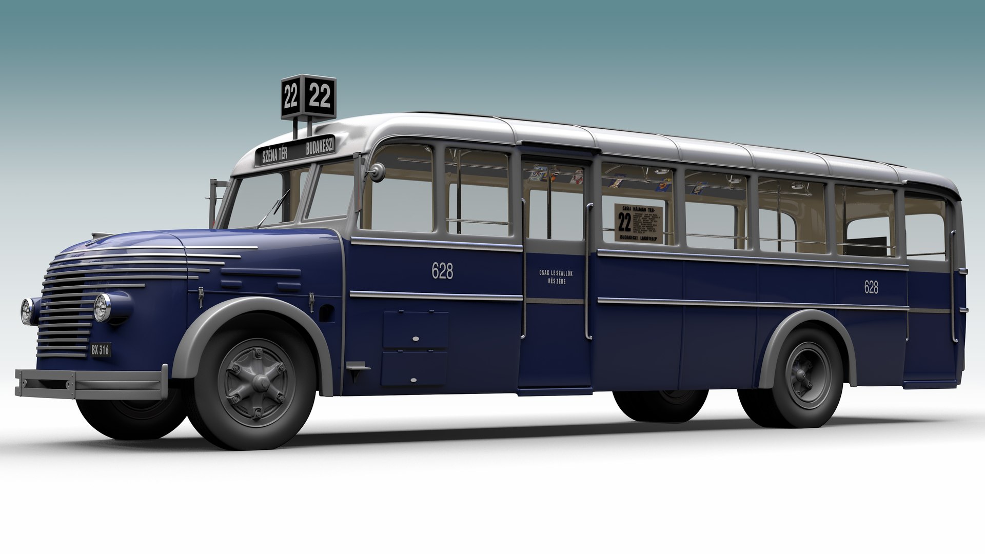 Ikarus 30 Hungarian City Bus 1951 3D model - TurboSquid 1904436