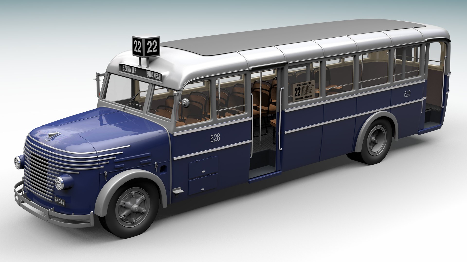 Ikarus 30 Hungarian City Bus 1951 3D model - TurboSquid 1904436