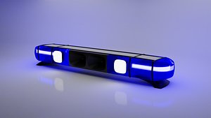 police flashing light 3D model