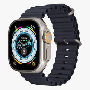 Apple Watch Ultra Ocean Band 3D model