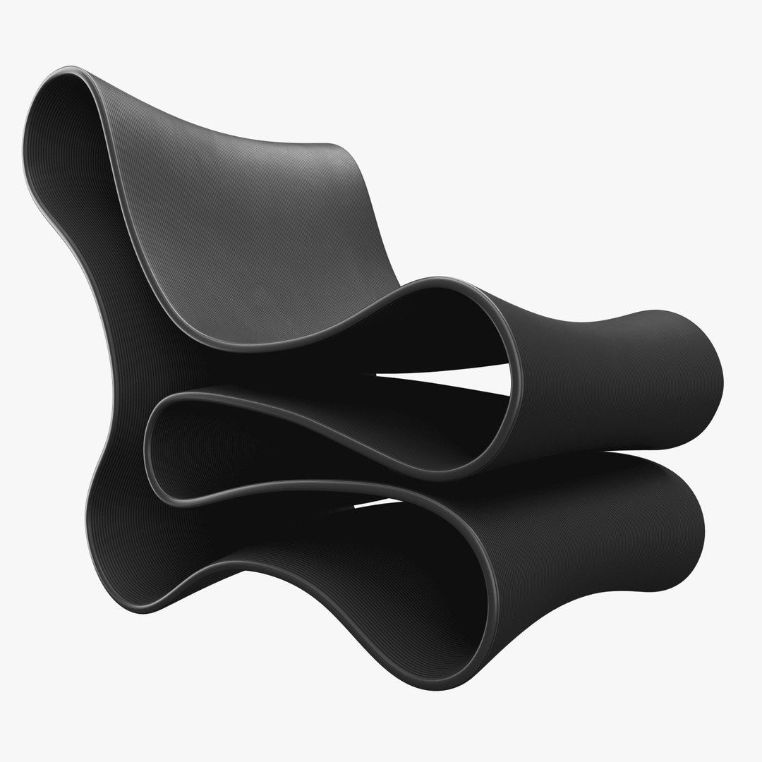 3D Reform Lounge Chair Black model - TurboSquid 2074633