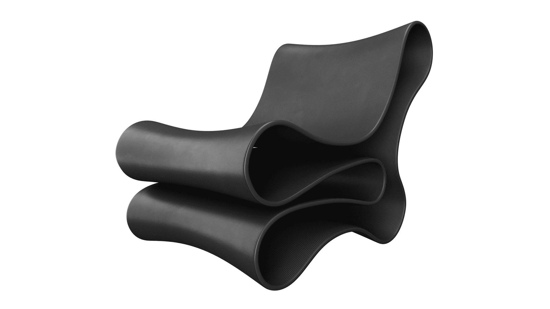 3D Reform Lounge Chair Black Model - TurboSquid 2074633