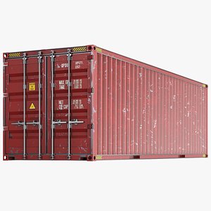 3D Detailed Shipping Container 04