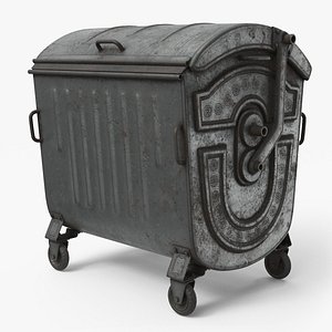 Metal Garbage Container Rusty - PBR 3D model
