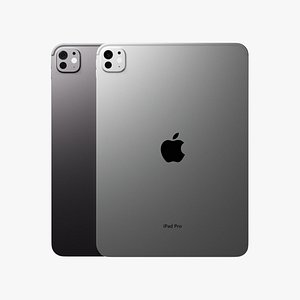 3D Apple iPad Pro M4 11 inch in Official design and Colors model