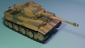 3D model WW2 Pz Kpfw VI Tiger