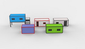 Container House set 3D model