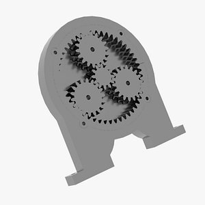 Herringbone Planetary Gear System - Industrial Mechanical Transmission