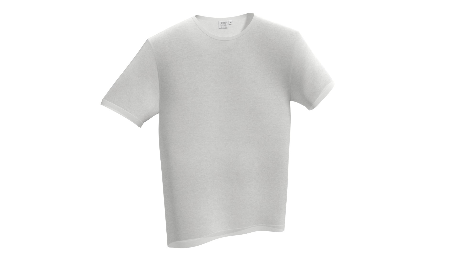 3D T-Shirt White model - TurboSquid 2051041