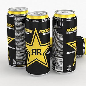 3D Beverage Can Rockstar Original Energy Drink 500ml 2021
