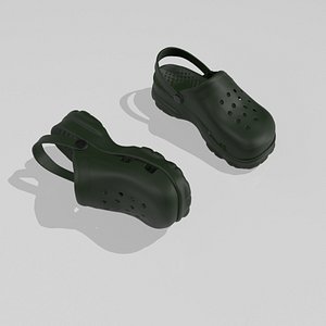 3D Clogs Sandal Green