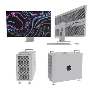 3D model apple mac pro display