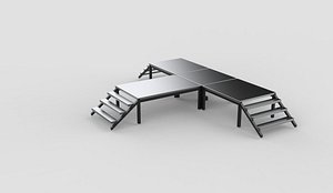 3D Mobile Event Trailer 3D model model